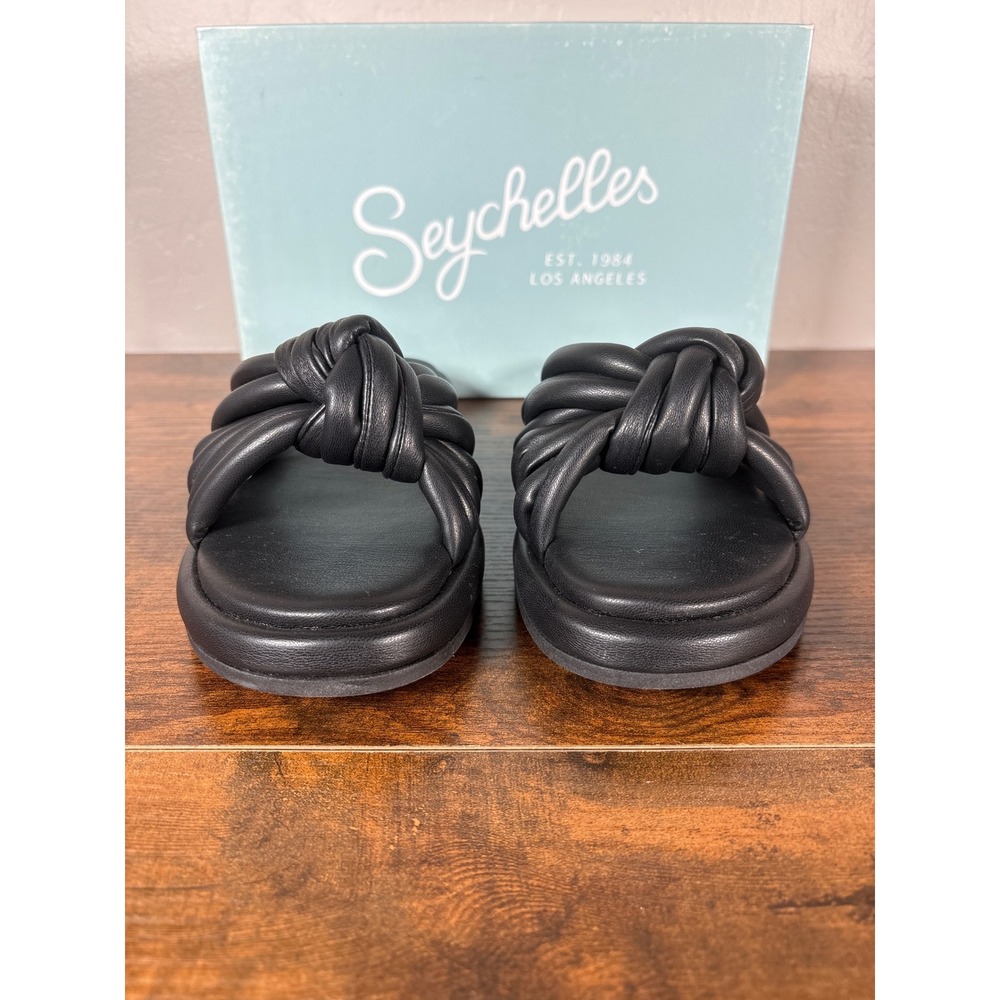 Seychelles Black Knotted Slide Sandals - Picture 3 of 9